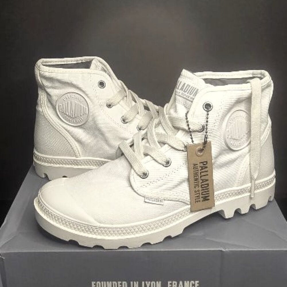 Palladium Women's White Canvas High-Top Sneakers